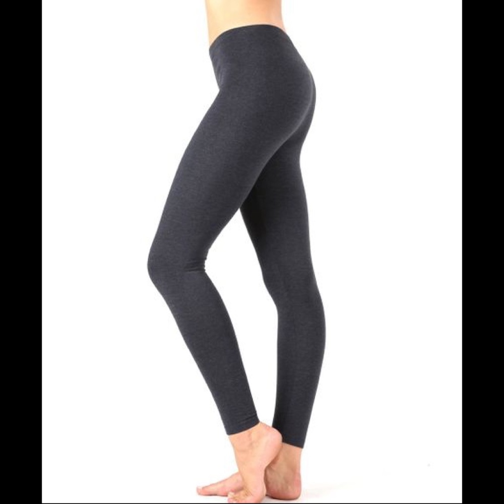 Solid Charcoal Gray Leggings